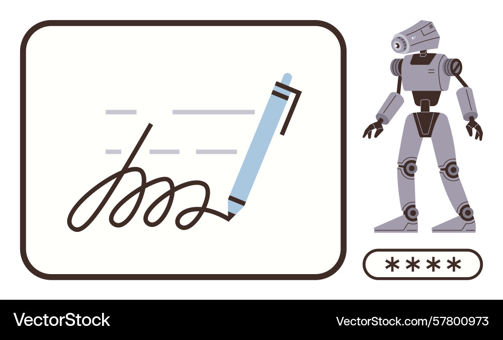 Robotic automation assisting with digital Robotic automation assisting with digital vector image