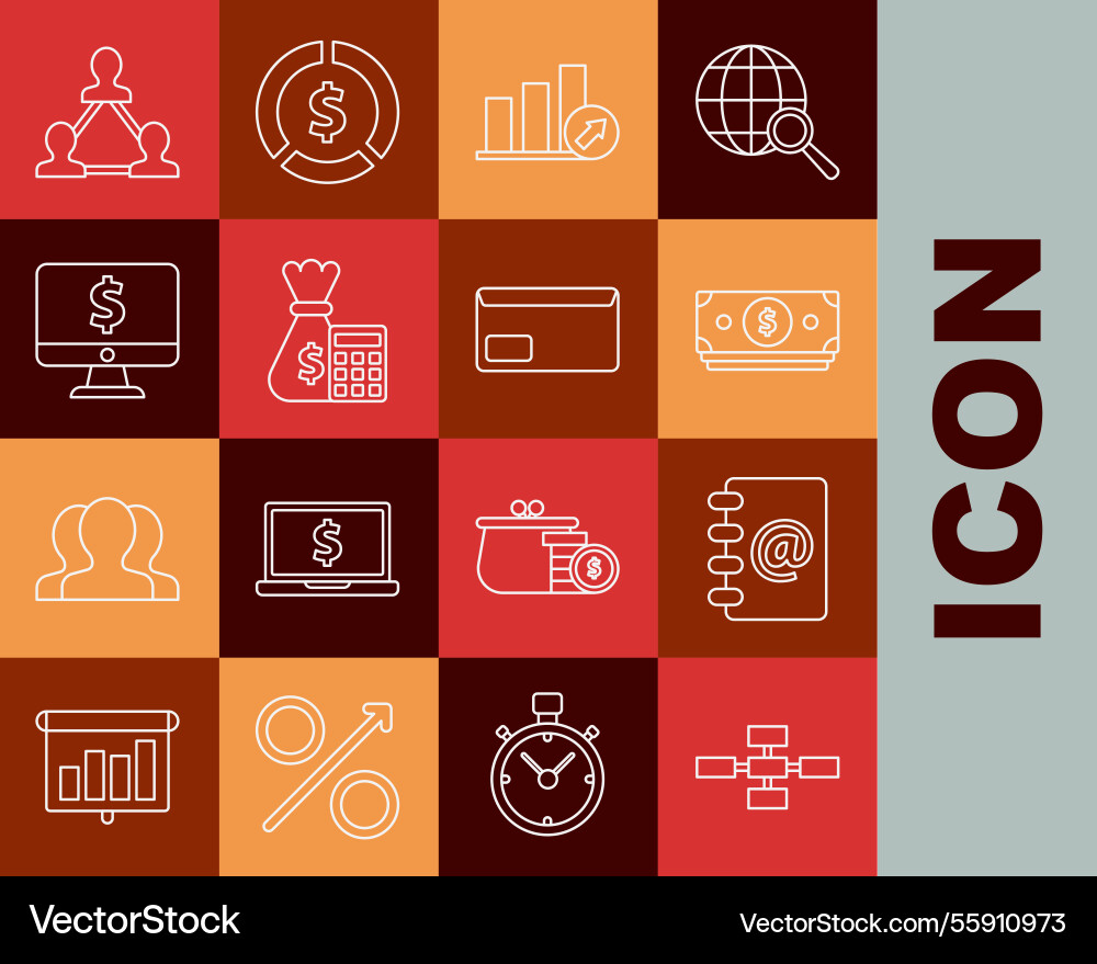 Set line business hierarchy organogram chart Set line business hierarchy organogram chart vector image
