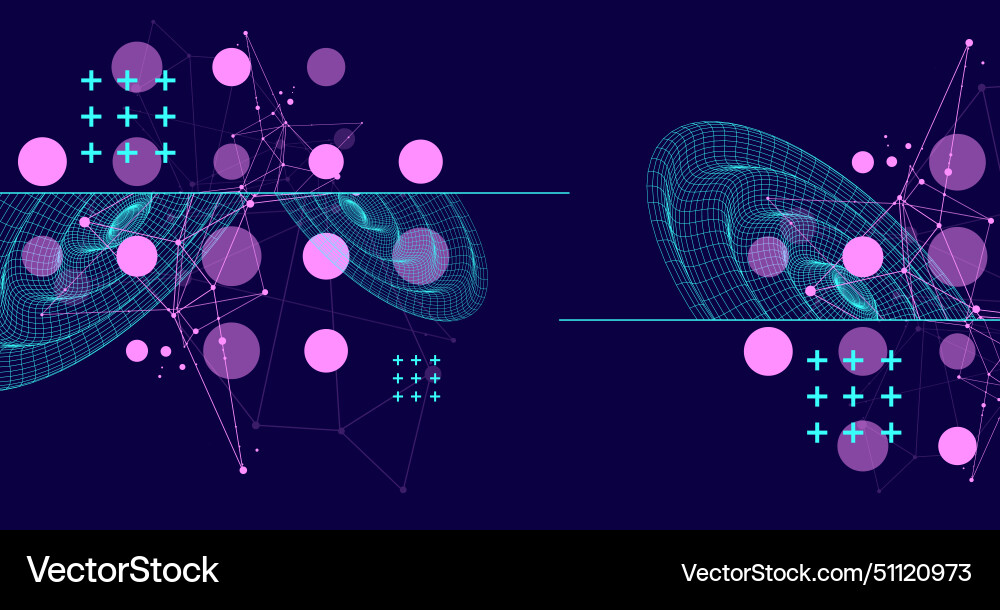 Template for science and technology presentation Template for science and technology presentation vector image
