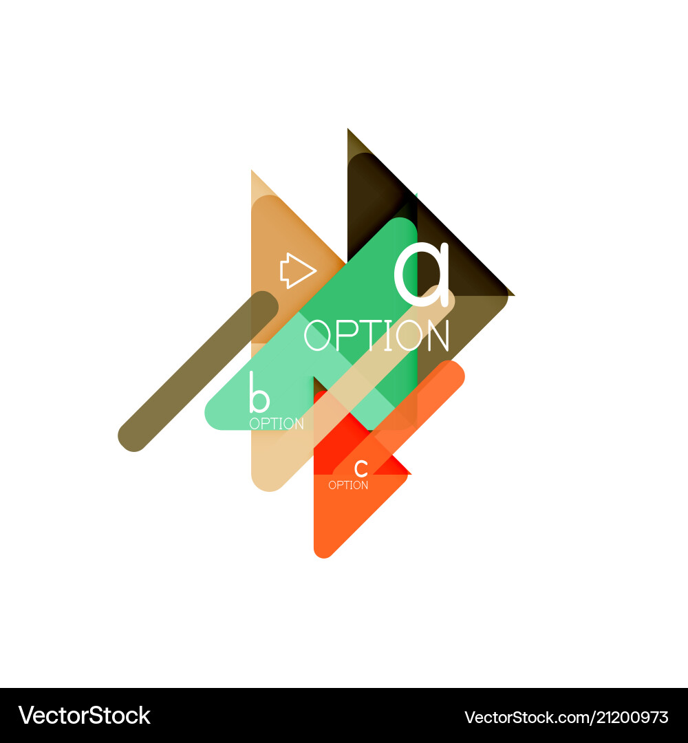 Triangle data visualization design option Triangle data visualization design option vector image