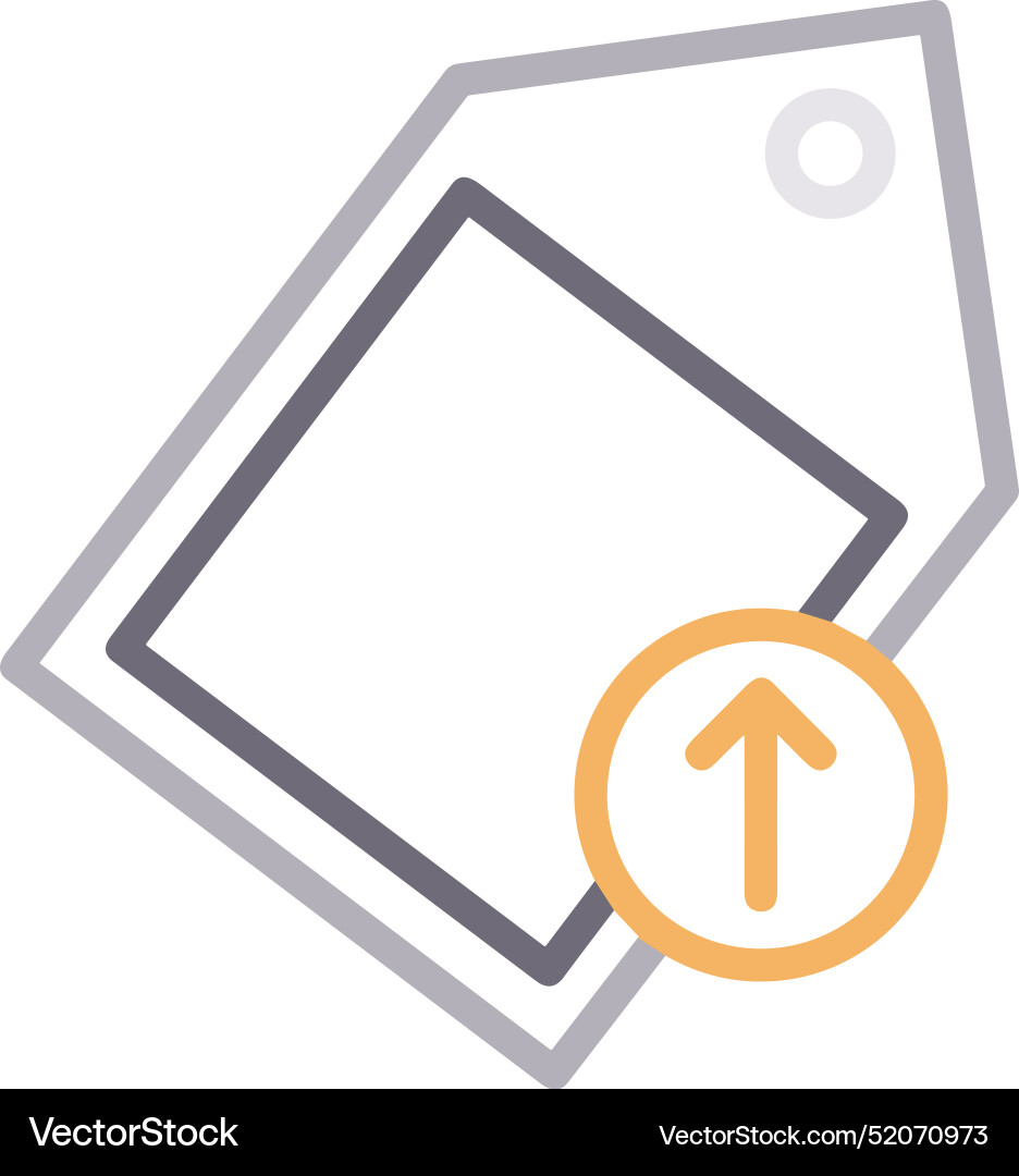Upload outline icon symbol image Vector Image