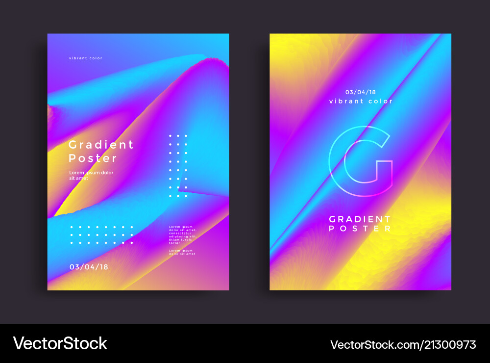 Vibrant Gradient Poster Vector Image