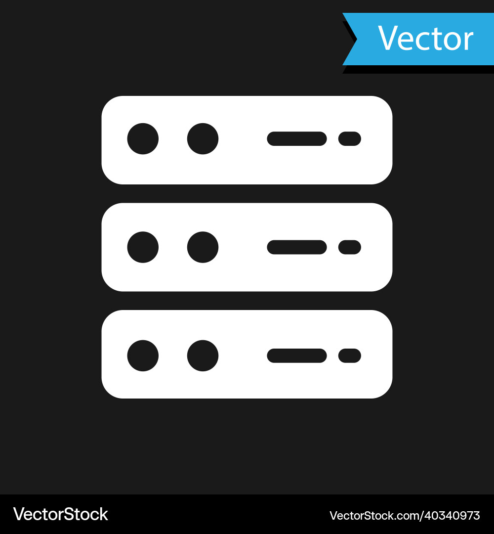 White server data web hosting icon isolated White server data web hosting icon isolated vector image