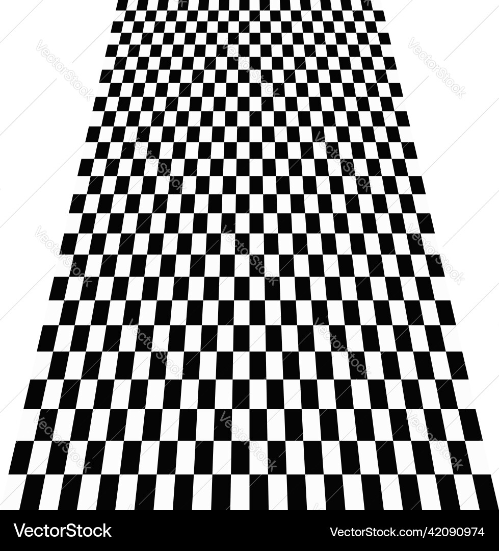 3d chessboard checkerboard pattern in perspective Vector Image