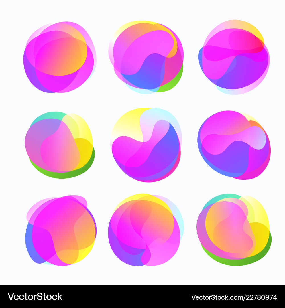 Abstract color forms gradient fluid circles Abstract color forms gradient fluid circles vector image