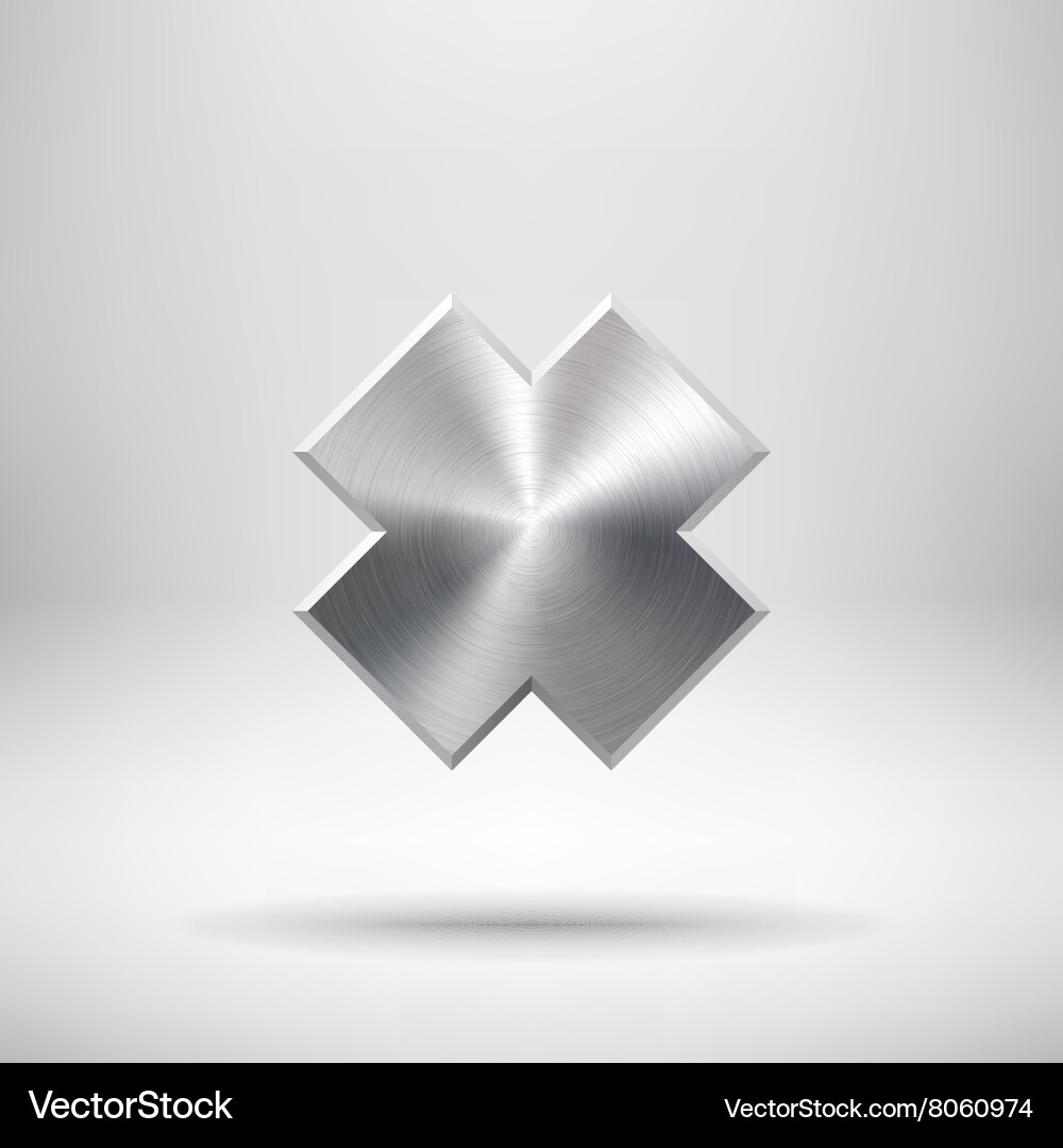 Abstract cross button template vector image