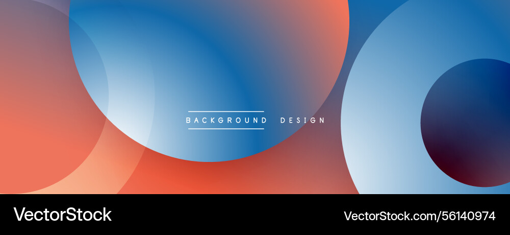 Abstract design overlapping circles create smooth Vector Image