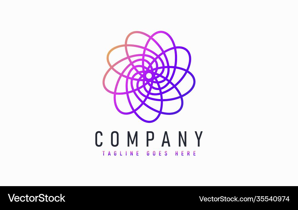 Abstract modern logo design based from circular vector image