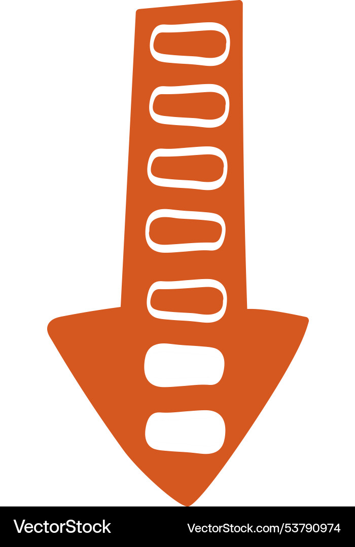 Arrow shape loading bar progress indicator Vector Image