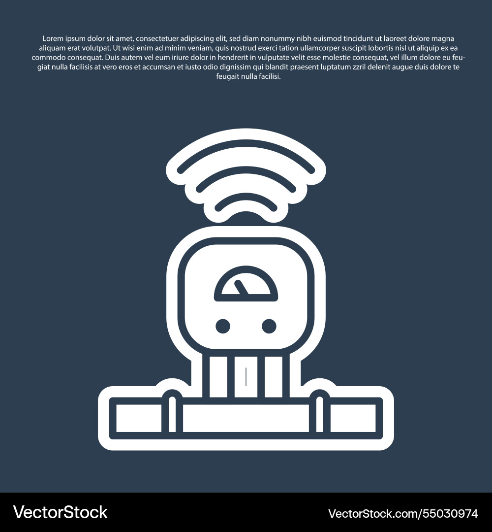 Blue line smart sensor system icon isolated Blue line smart sensor system icon isolated vector image