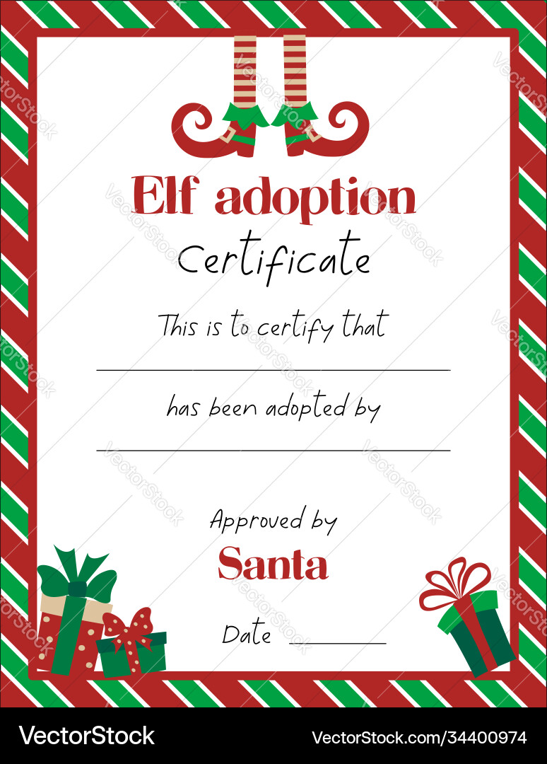 cute-elf-adoption-certificate-royalty-free-vector-image for Free Printable Elf Adoption Certificate Printable Cute Elf Adoption Certificate Royalty Free Vector Image for Free Printable Elf Adoption Certificate Printable