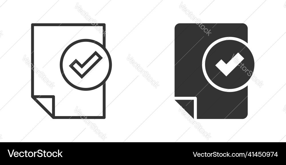 Document checklist icon in flat style report Vector Image
