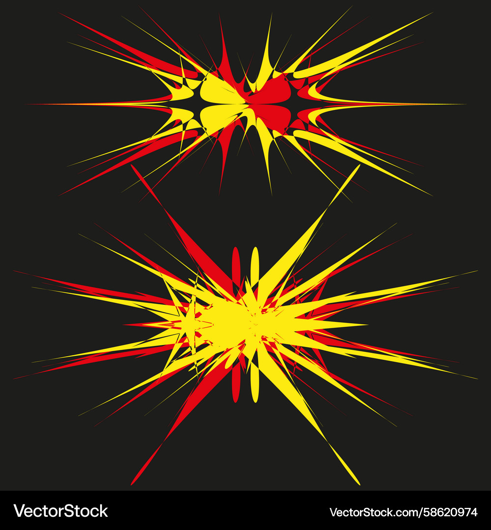 Explosion blast abstract bursting dynamic shape Vector Image