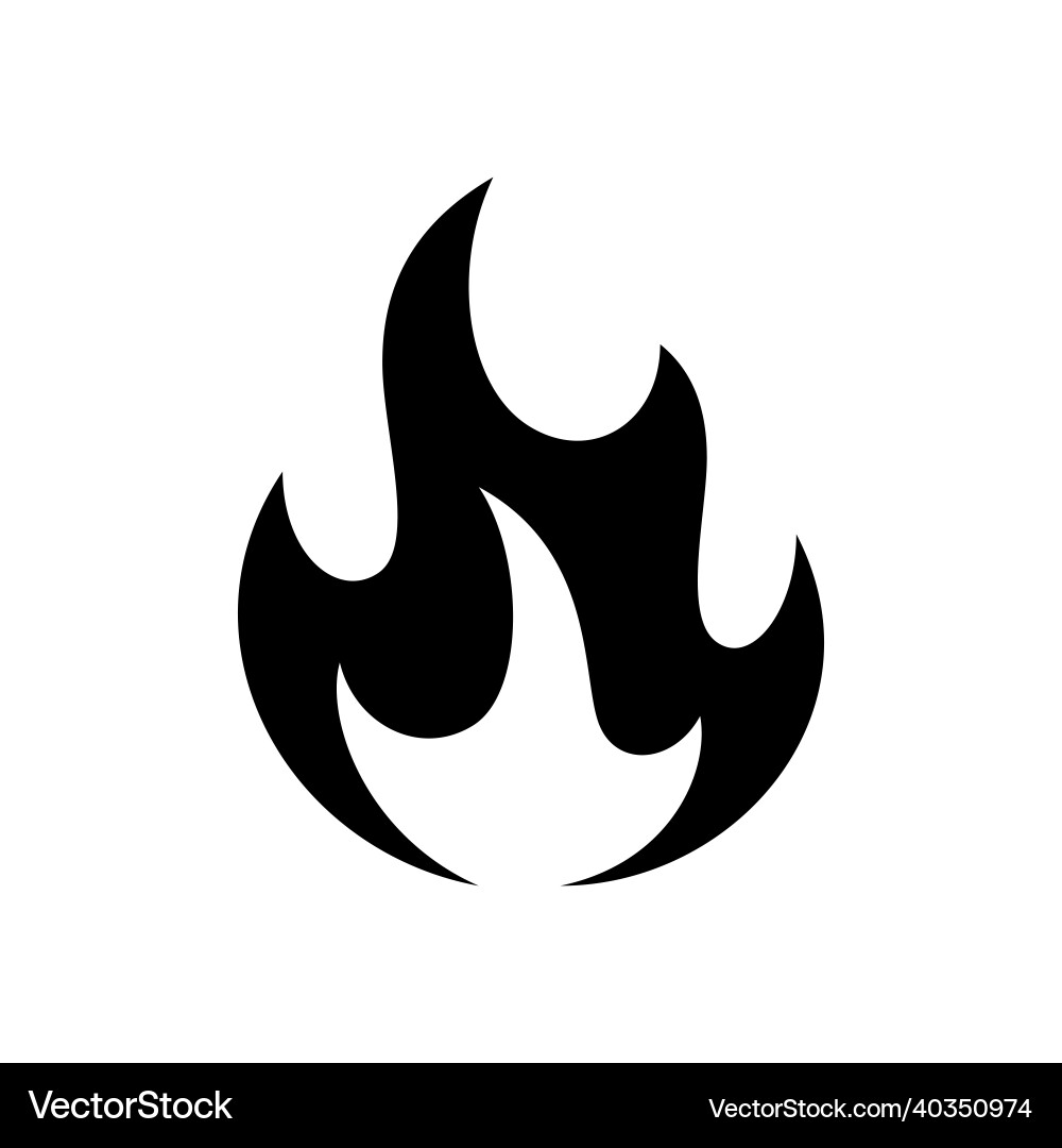 Fire flame icon Royalty Free Vector Image - VectorStock