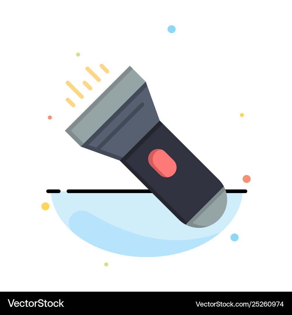 Flashlight light torch flash abstract flat color Flashlight light torch flash abstract flat color vector image