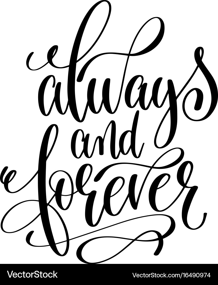 Forever & Always Script vector image