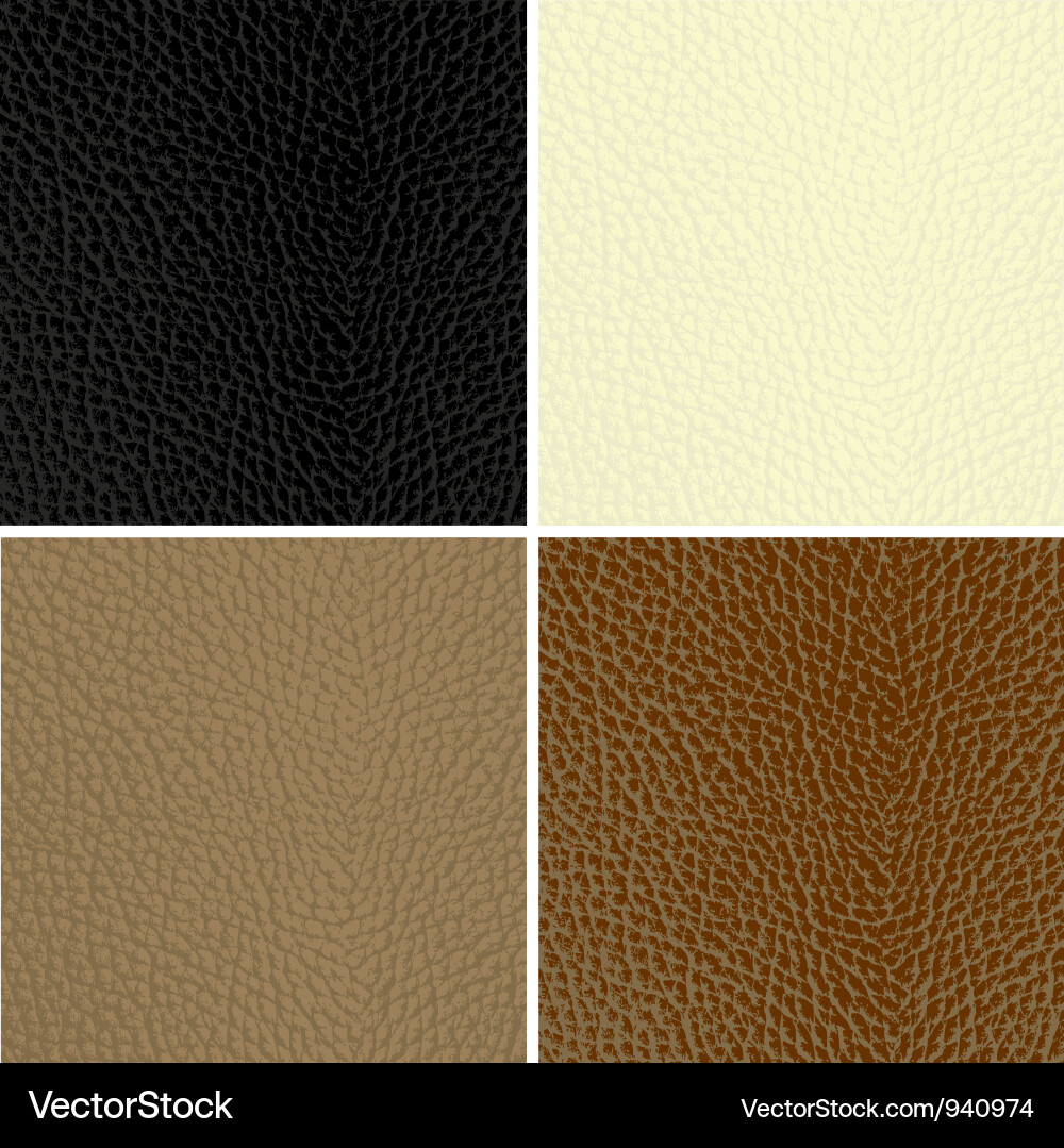 Leather Textures - Seamless Patterns Vector Image