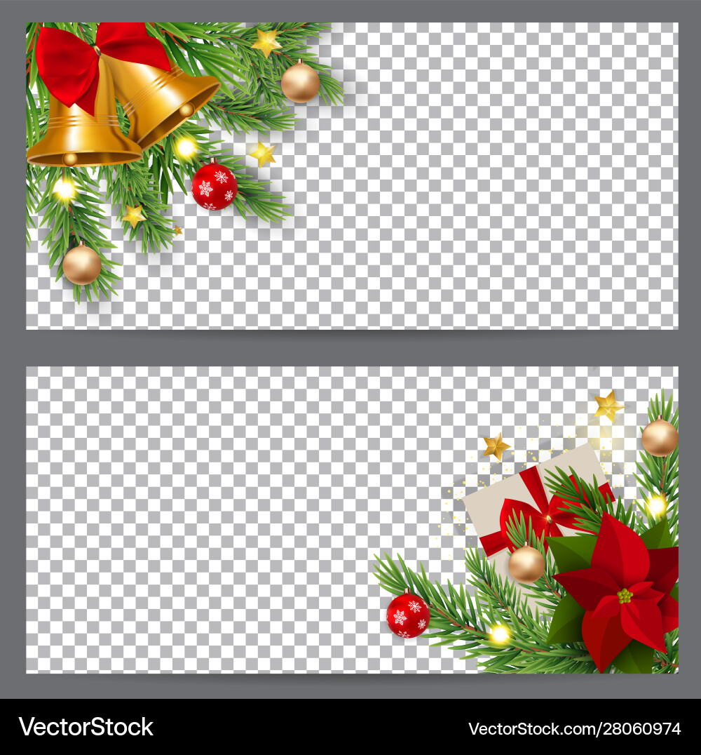 New year and christmas business cards invitations New year and christmas business cards invitations vector image