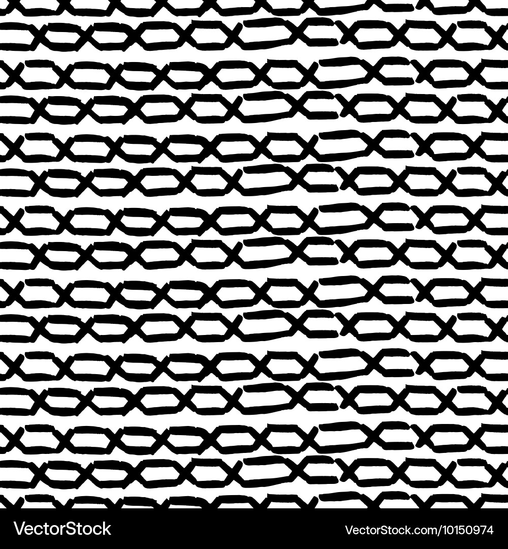 Seamless horizontal background with simple hand vector image