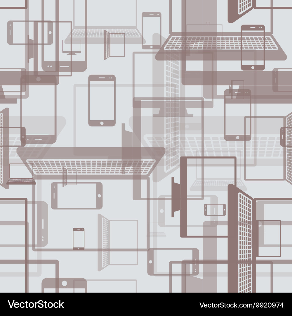 Seamless pattern with gadjets vector image