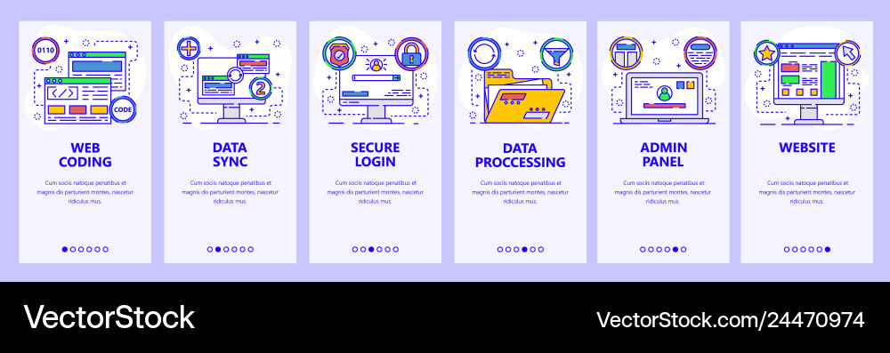 Secure Mobile App Onboarding vector image