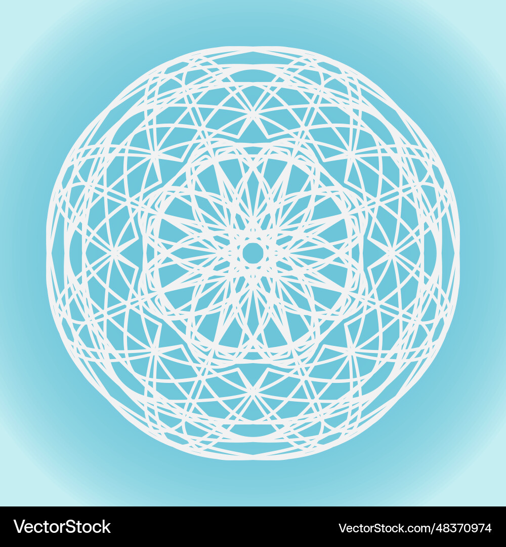 Snowflake round intricate abstract lace shape Snowflake round intricate abstract lace shape Vector Image