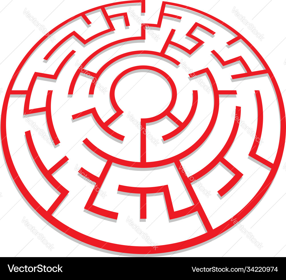Solvable 3d maze labyrinth puzzle game Solvable 3d maze labyrinth puzzle game Vector Image