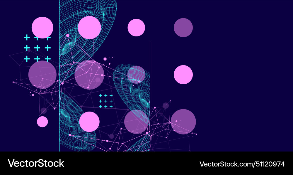 Template for science and technology presentation Template for science and technology presentation Vector Image