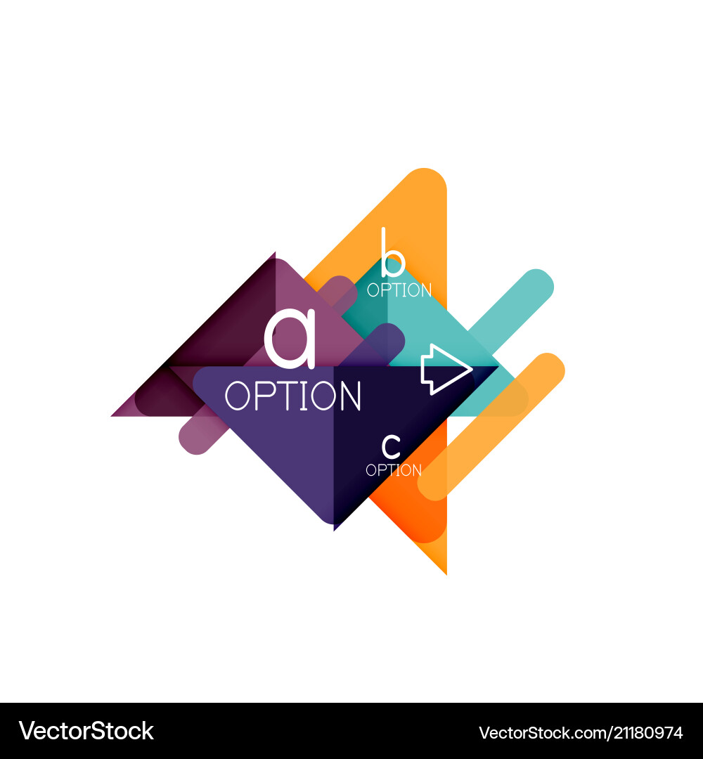 Triangle data visualization design option Triangle data visualization design option vector image