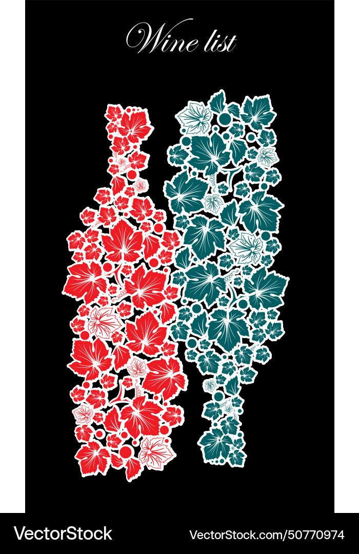 Wine list design Wine list design vector image