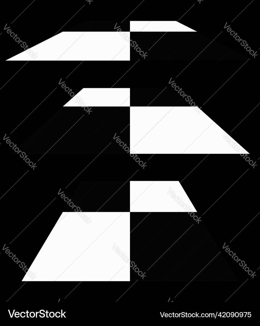 3d chessboard checkerboard pattern in perspective 3d chessboard checkerboard pattern in perspective vector image