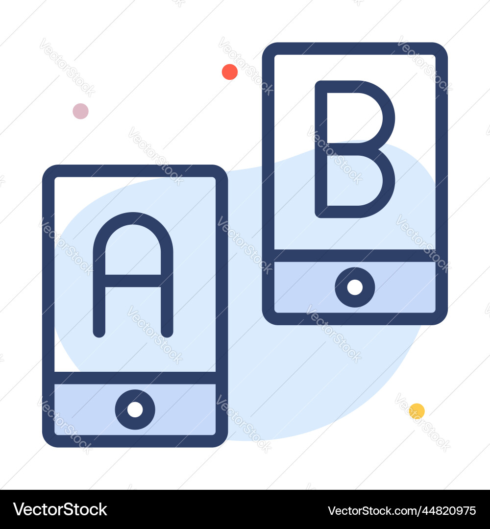 Ab testing icon user interface as a simple sign vector image
