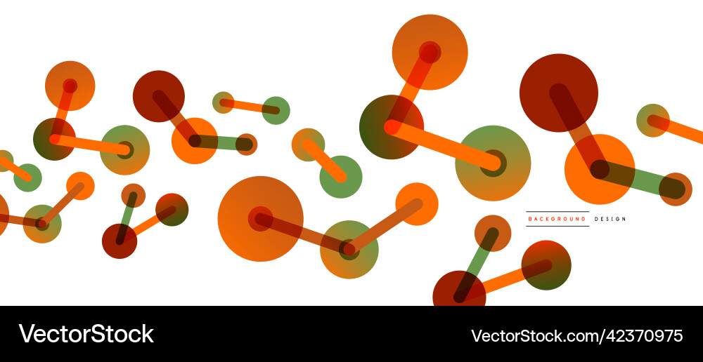 Abstract background round dots connected by lines Vector Image