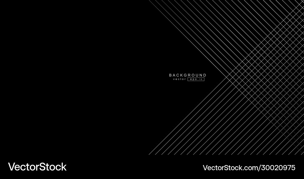 Abstract black background with diagonal lines vector image