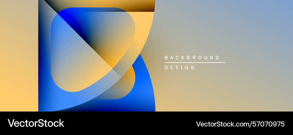 Abstract shapes overlap creating dynamic visual vector image