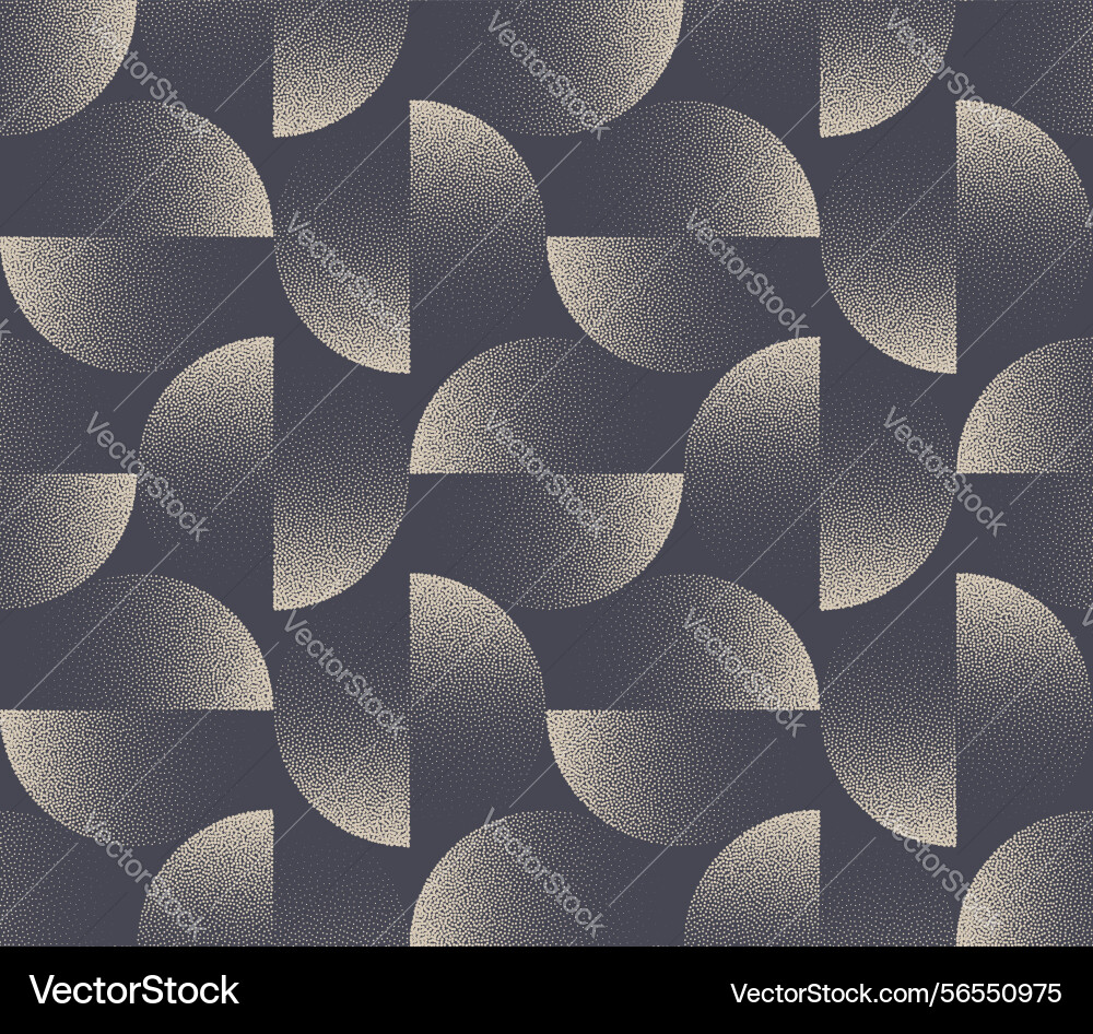 Abstract shifted stipple circles pattern with dot Abstract shifted stipple circles pattern with dot vector image