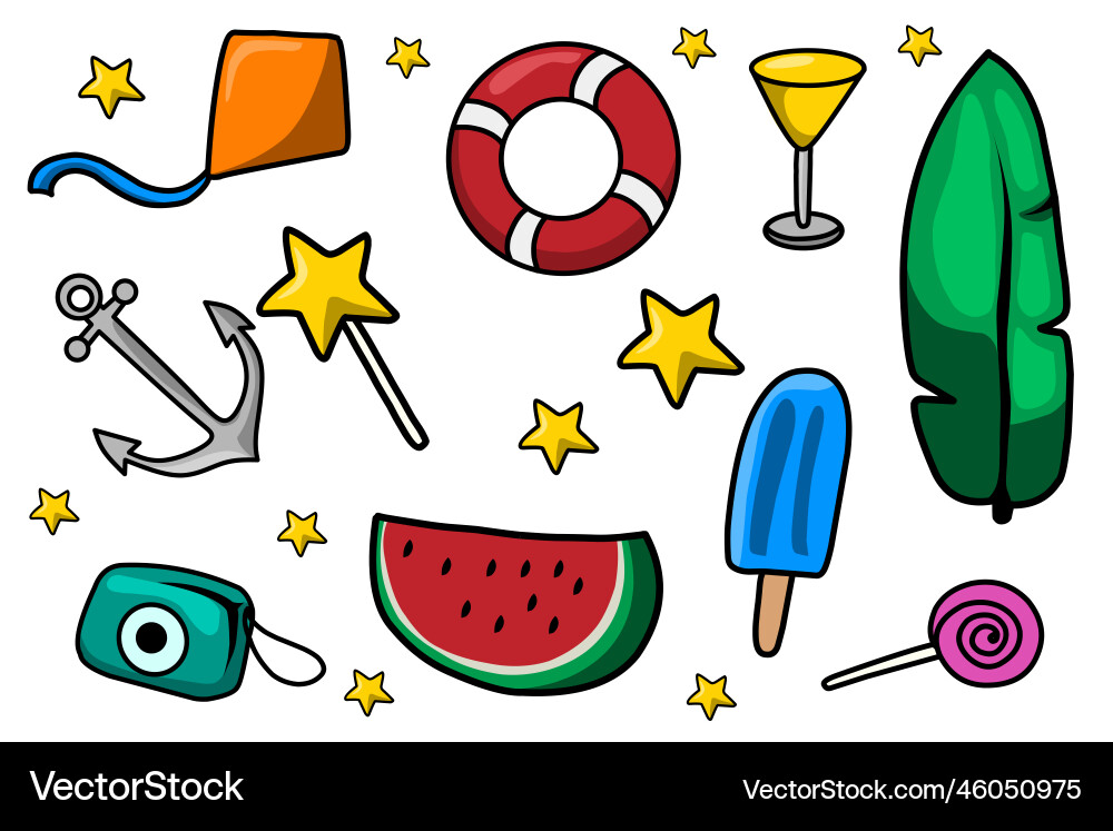 Add a touch of summer fun to your design projects Add a touch of summer fun to your design projects Vector Image