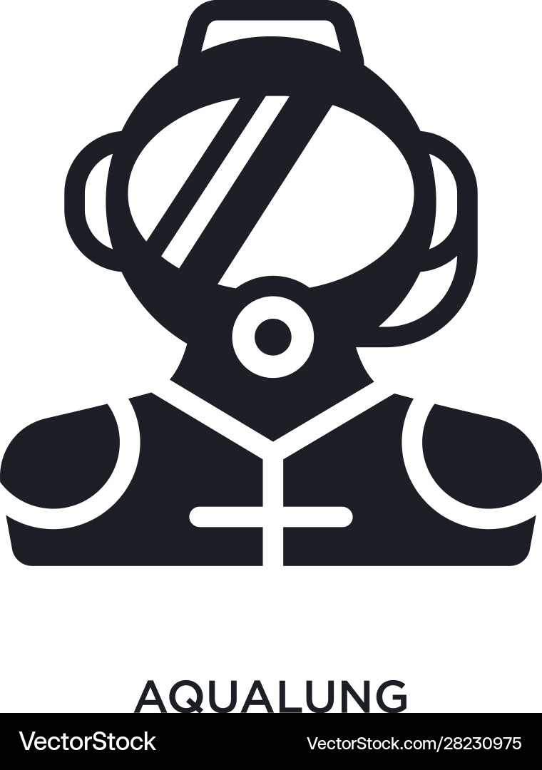 Aqualung isolated icon simple element from vector image