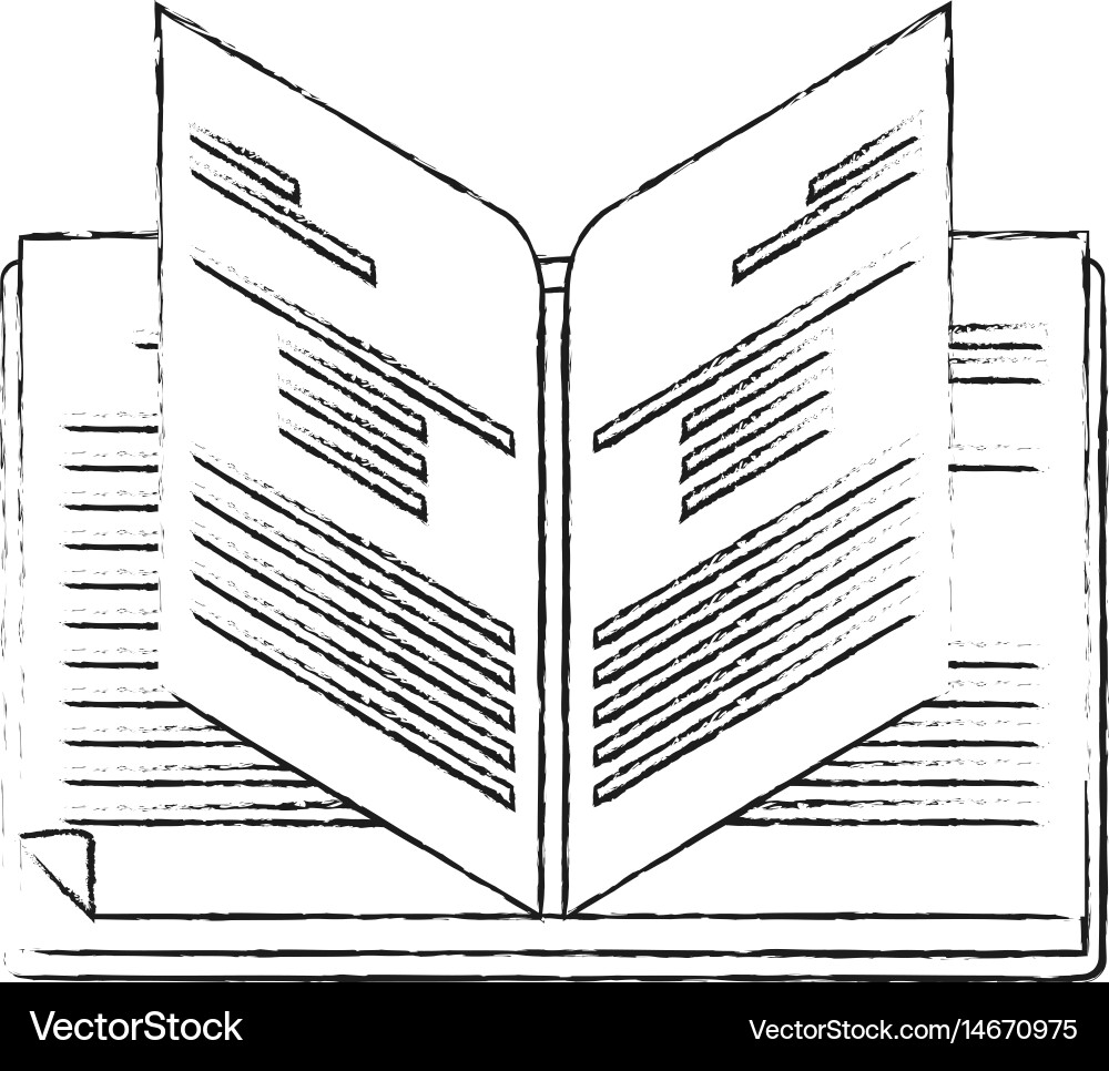 Blurred silhouette image book opened with text Vector Image