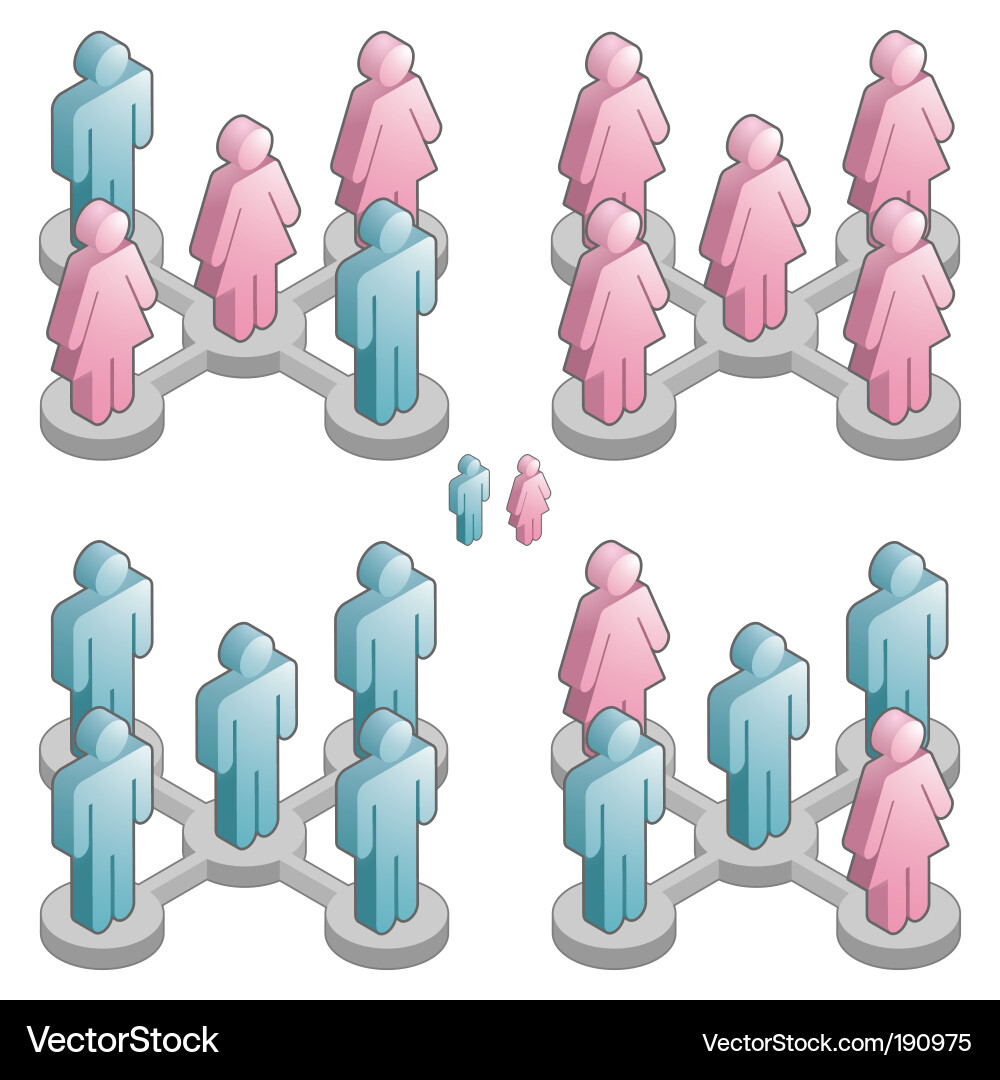 Business Networking Connection Vector Image