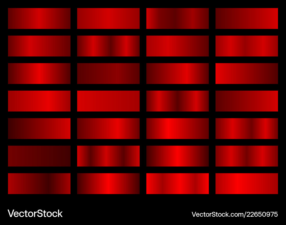 Chrome Metallic Gradient Set vector image