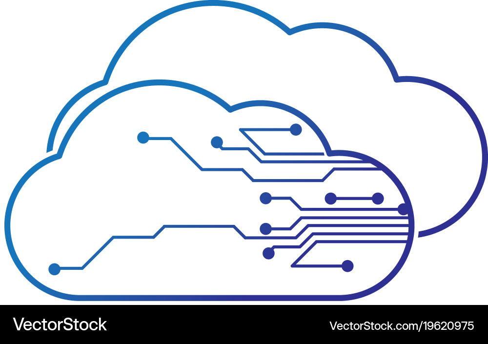 Cloud computing design Vector Image