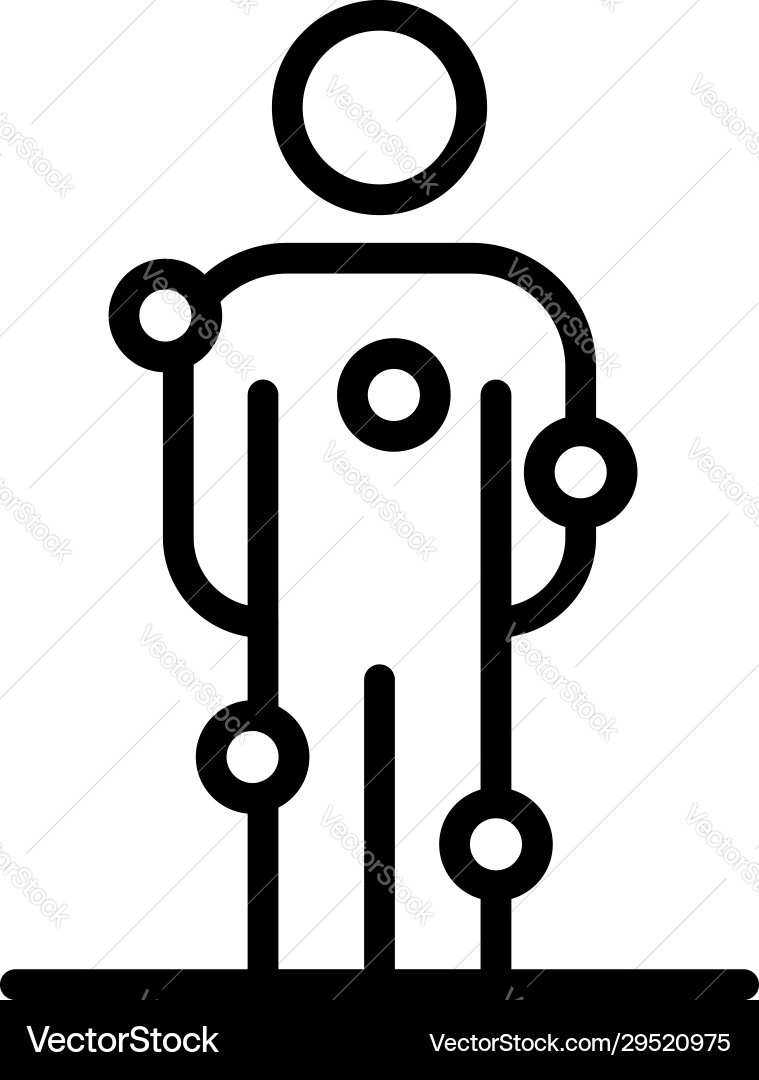 Doctor body analyzer icon outline style Doctor body analyzer icon outline style vector image