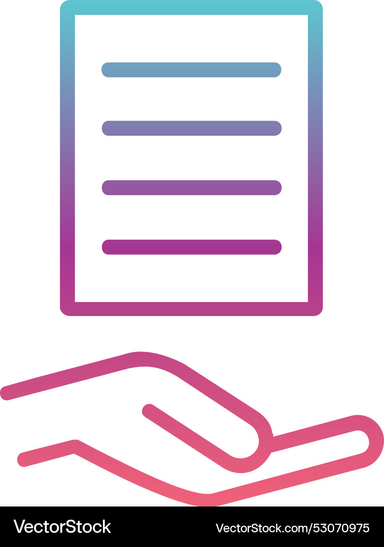 Document line gradient design Vector Image