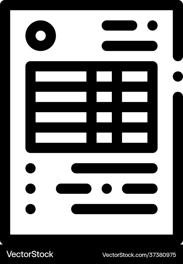 Document with table audit credit and debit line Document with table audit credit and debit line Vector Image