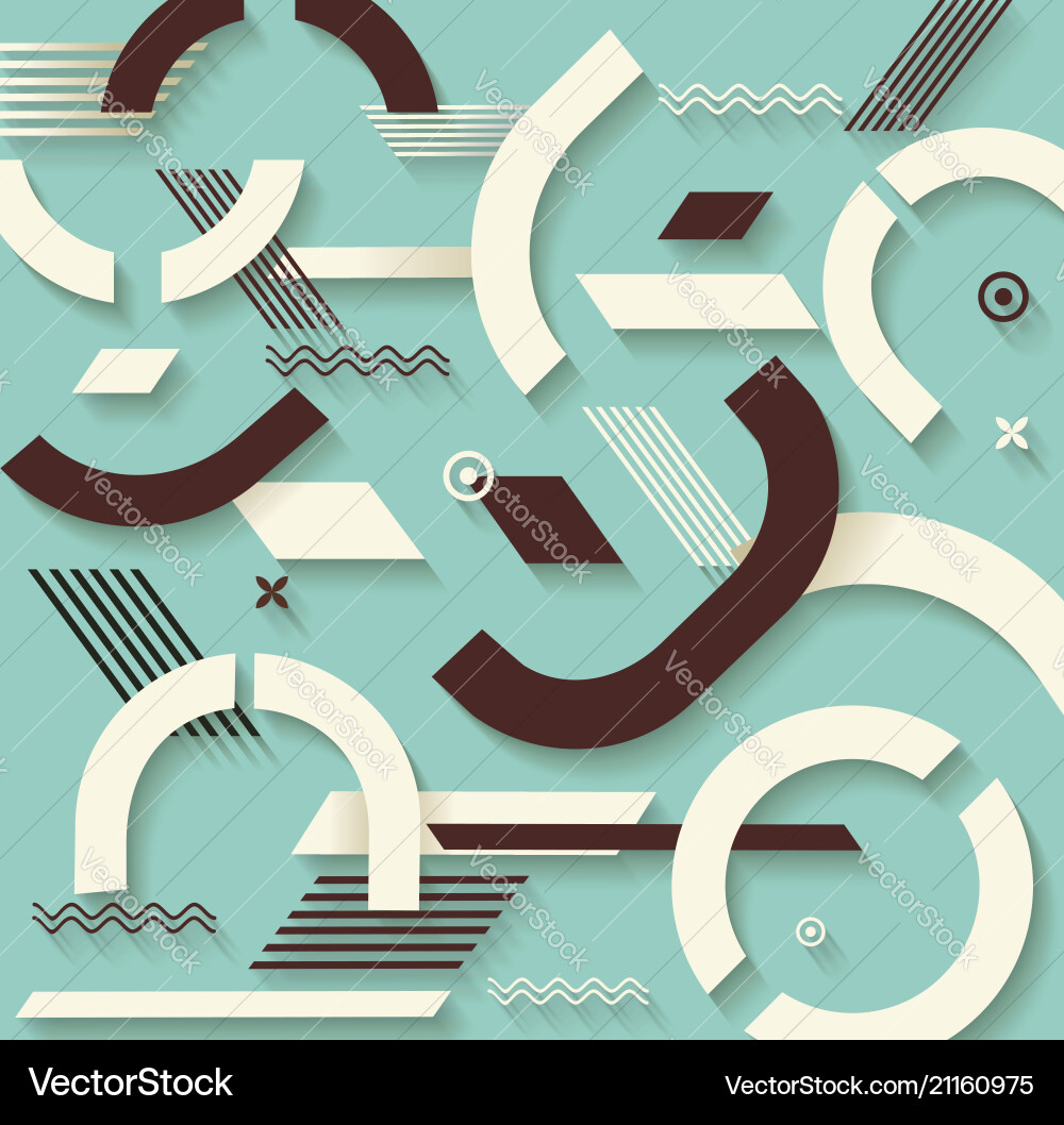 Flat geometric pattern macro elements Vector Image