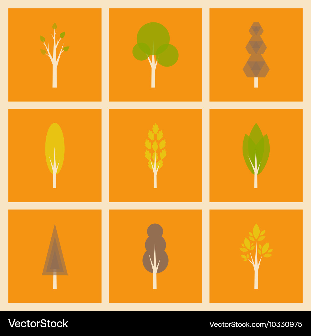 Flat with shadow concept and mobile application Vector Image