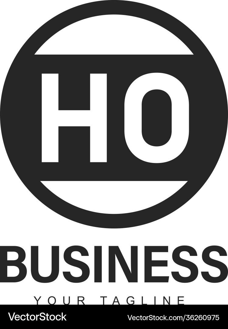 Ho initial a logo design with abstract style Ho initial a logo design with abstract style vector image