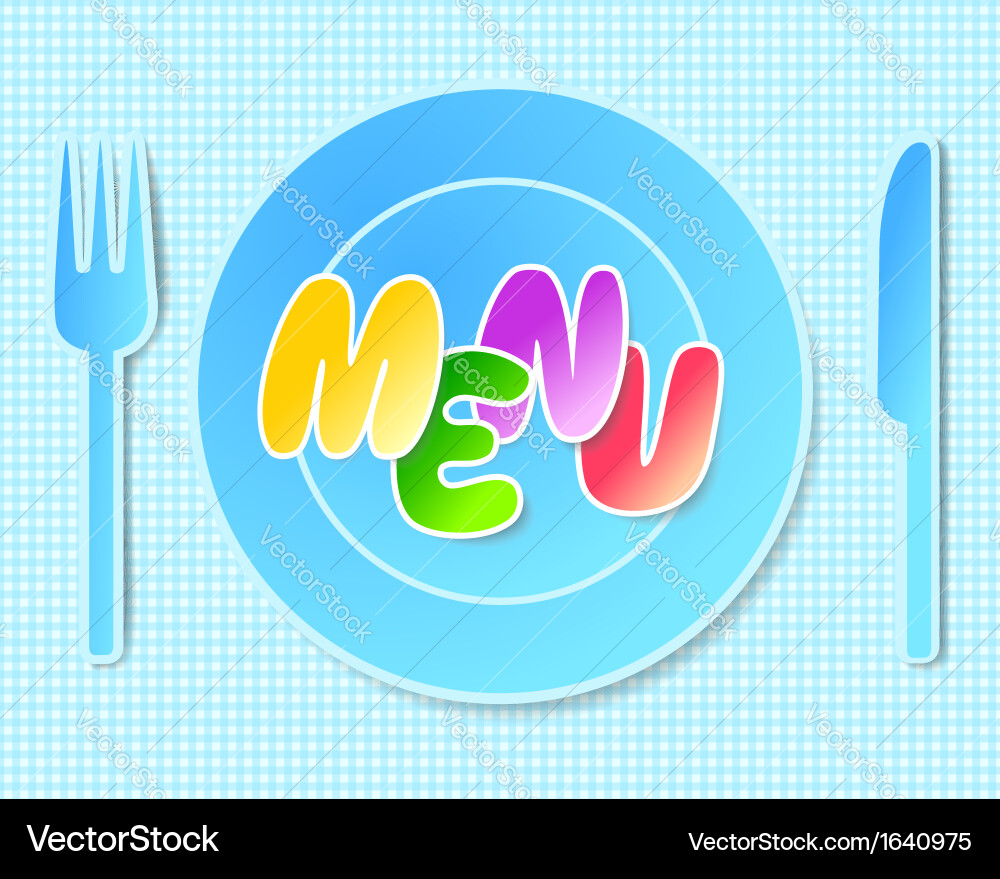 Paper tableware background for menus vector image