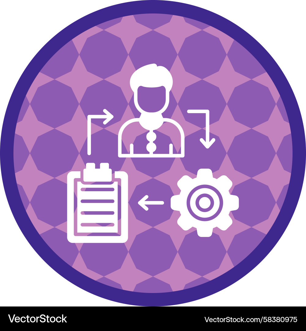 Process Workflow Icon Vector Image